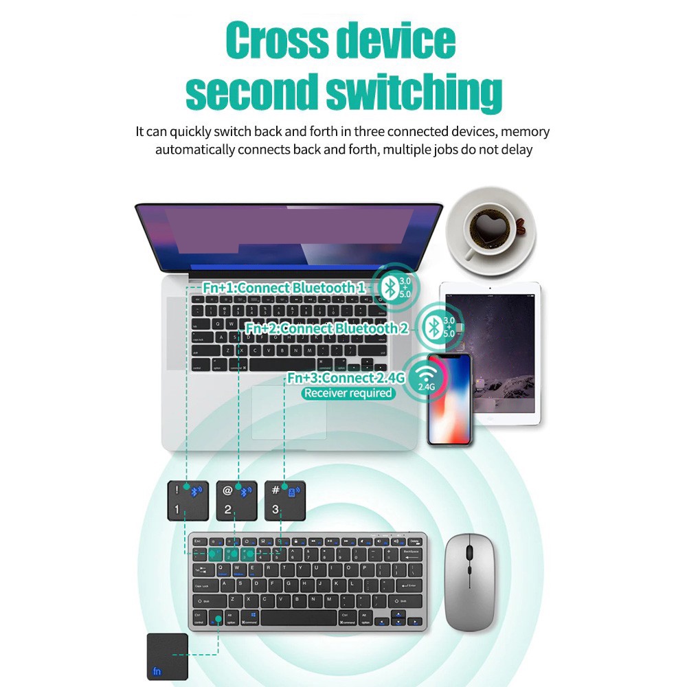 Clavier sans fil Bluetooth 5.0 - Tablet Accessories Choice Store avis et prix